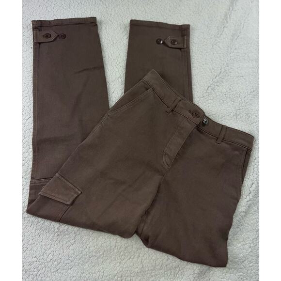 Aritzia Wilfred Free High Waisted Modern Cargo Pants - brown grey - sz 0 - J - Picture 1 of 9